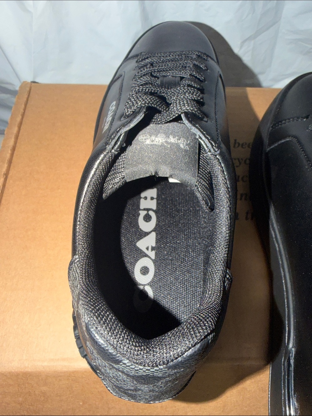 NEW COACH Mens Clip Low Top Sneaker Signature Canvas Comfort Cushion Size 7.5 - Picture 8 of 8